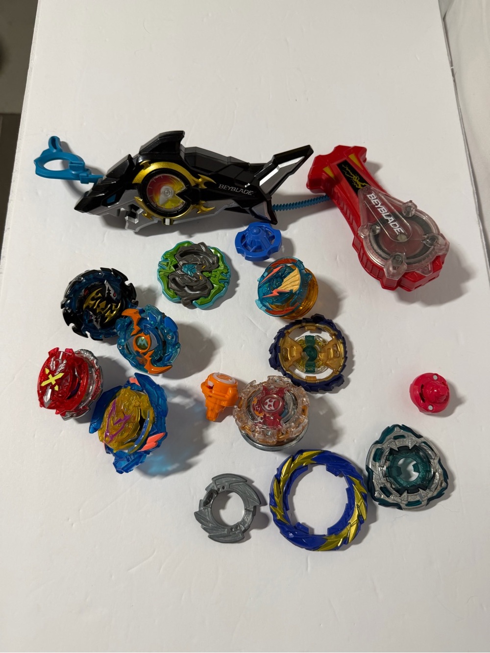 Beyblade Burst Metal Fight Spinning Top Lot with Launchers & Parts